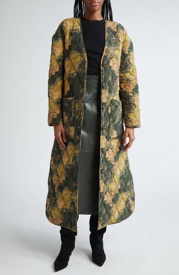 Ulla Johnson Enid Pickstitched Leather Skirt In Multi