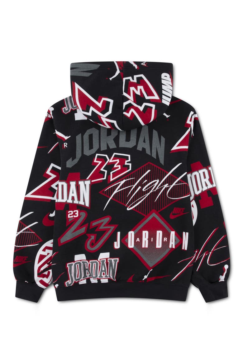 Kids' MJ Dynasty Pullover Hoodie, Alternate, color, BLACK