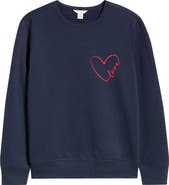 Caslon® Love Embroidered Sweatshirt