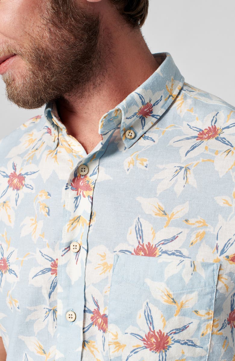 Faherty Breeze Short Sleeve Button-Up Shirt, Alternate, color, 