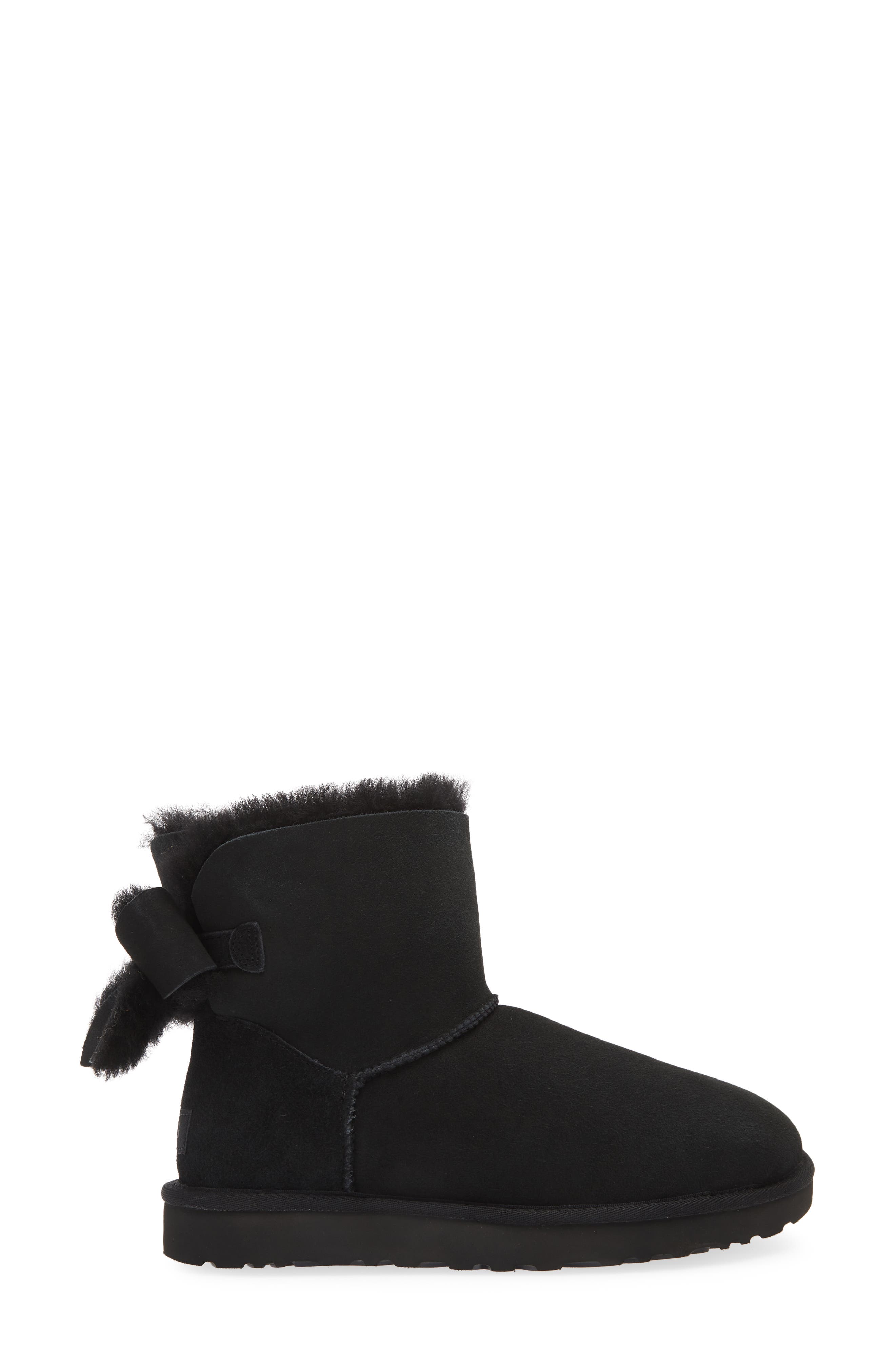 UGG<sup>®</sup> Classic Heritage Bow Genuine Shearling Bootie, Alternate, color, 