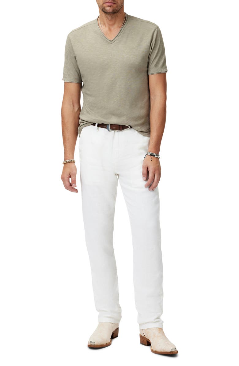 John Varvatos Miles Slub Organic Cotton V-Neck T-Shirt, Alternate, color, Spruce