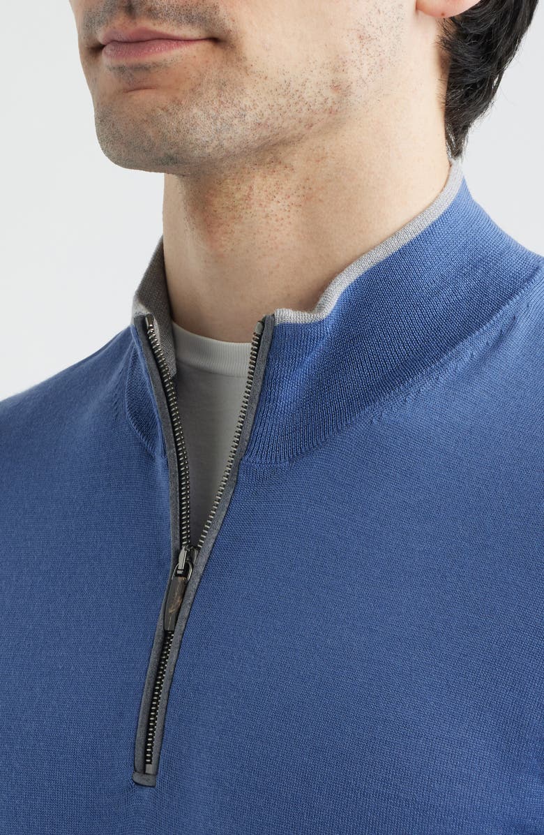 Greyson Saratoga Merino Wool Quarter Zip, Alternate, color, Falcon