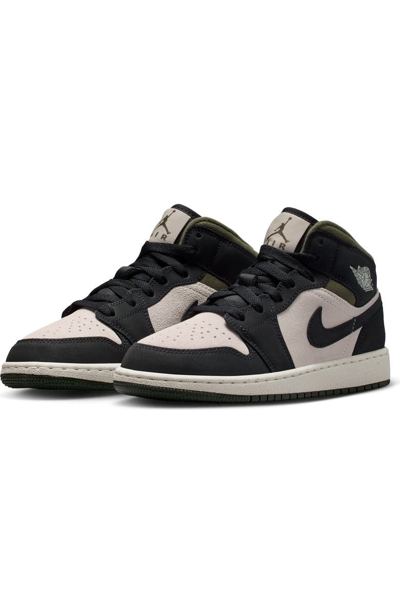 Nike Kids' Air Jordan 1 Mid Sneaker, Main, color, 102 Ltowbr/Offnor