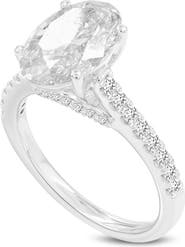 LuvMyJewelry Tasia 14K Gold Oval Lab Grown Diamond Engagement Ring - 3.4 Ct