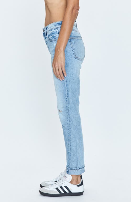 Pistola Riley Cuffed Ankle Straight Leg Jeans In Normandy Distressed