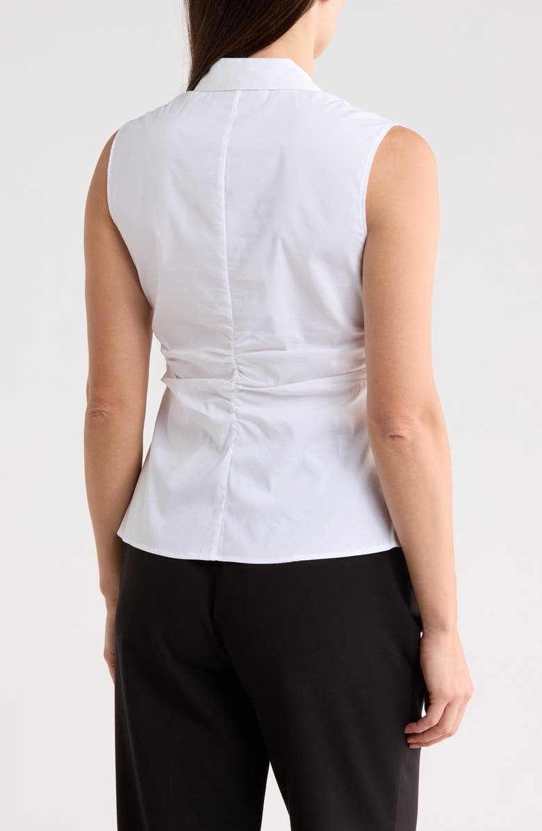 T Tahari Sleeveless Woven Shirt, Alternate, color, White