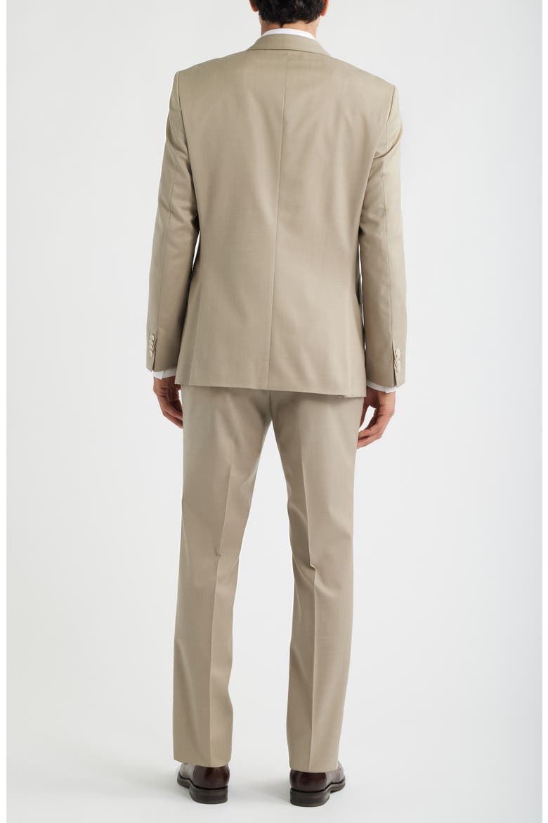 Huge Slim Fit Tan Virgin Wool Suit, Alternate, color, LIGHT TAN