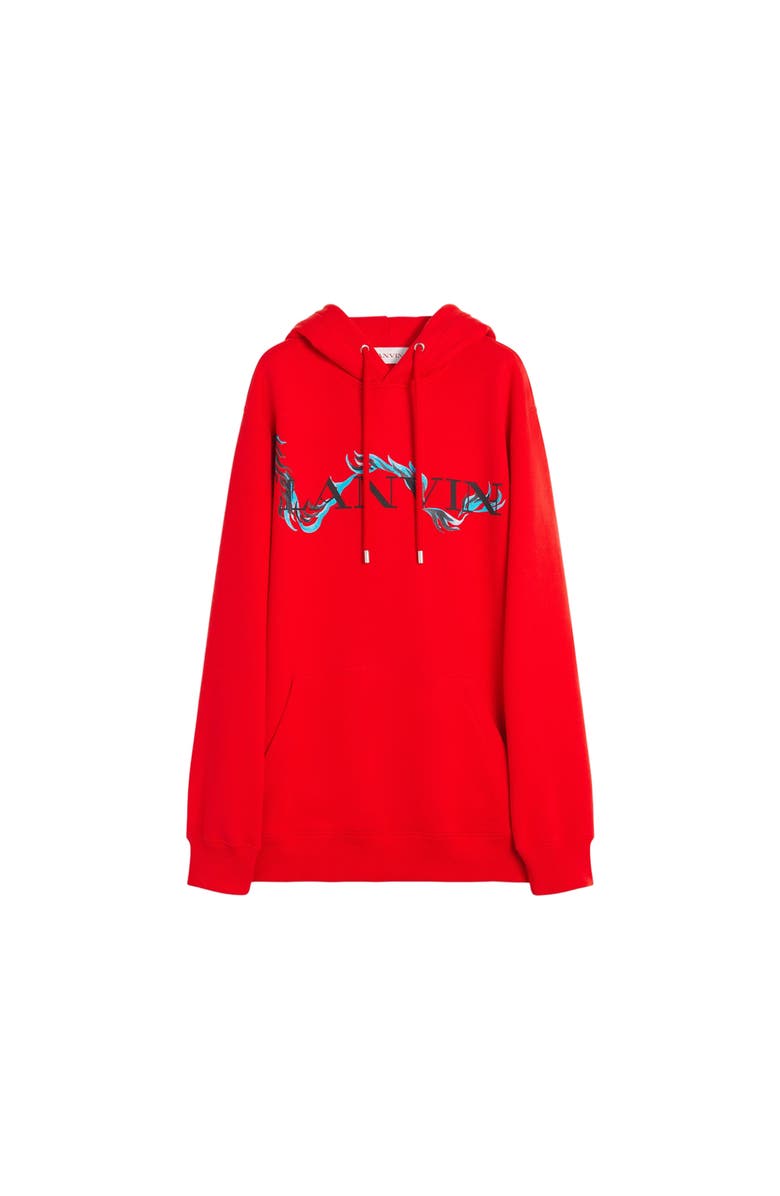 Lanvin UNISEX DRAGON PRINT LOOSE-FITTING HOODIE, Alternate, color, 