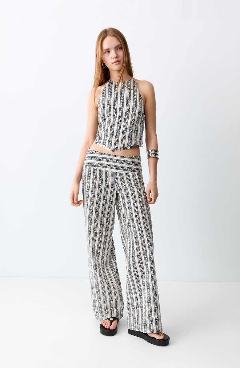 MANGO TEEN Printed Halter Crop Top, Alternate, color,