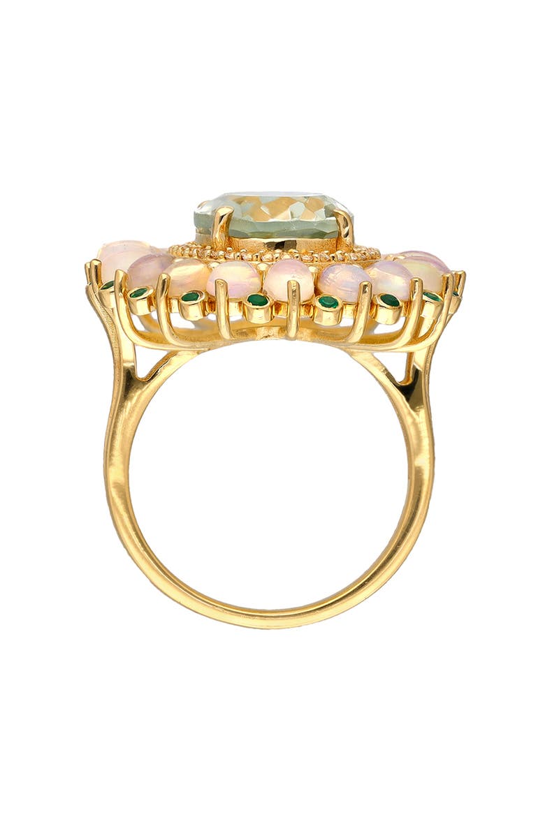 Prasiolite Quartz Ring, Alternate, color, OLIVE