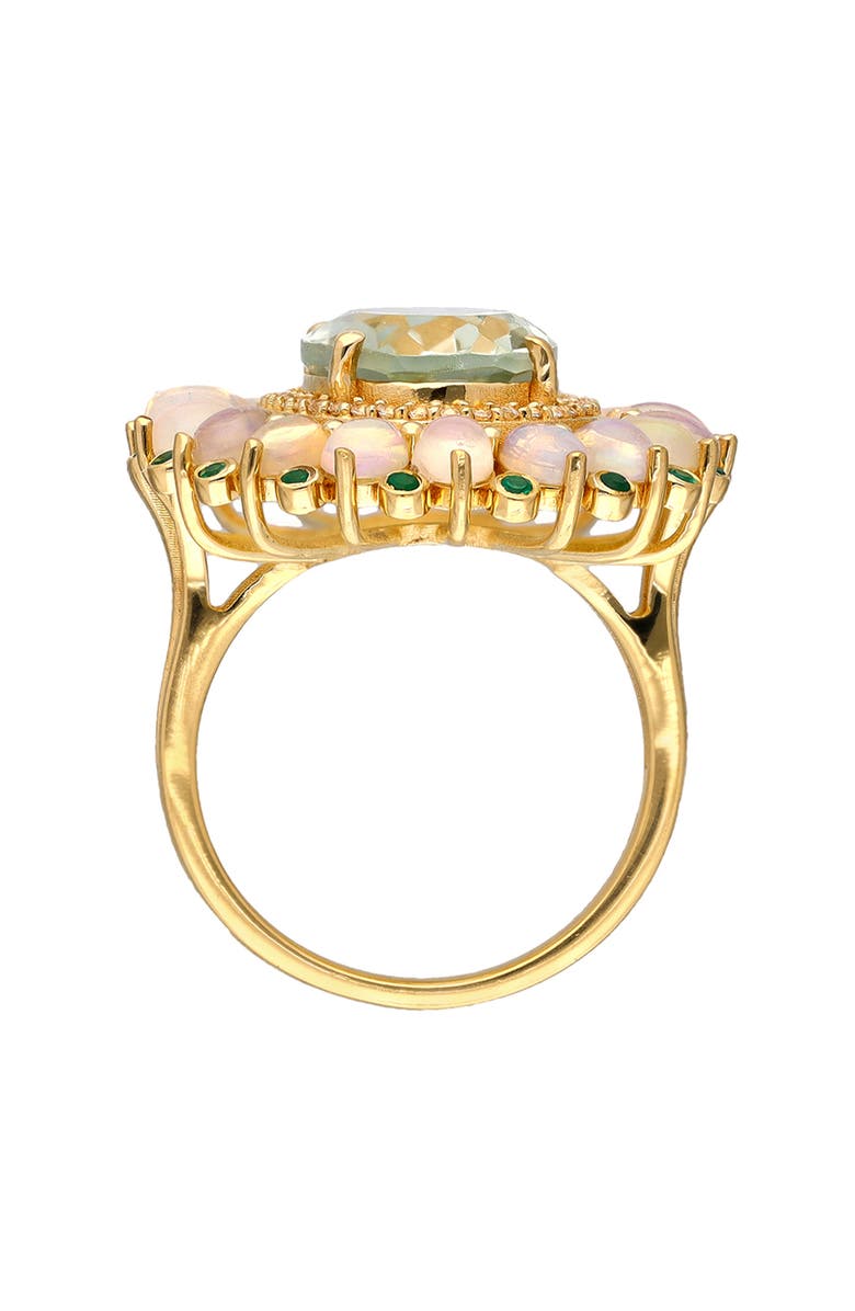 YS GEMS Prasiolite Quartz Ring, Alternate, color, Olive