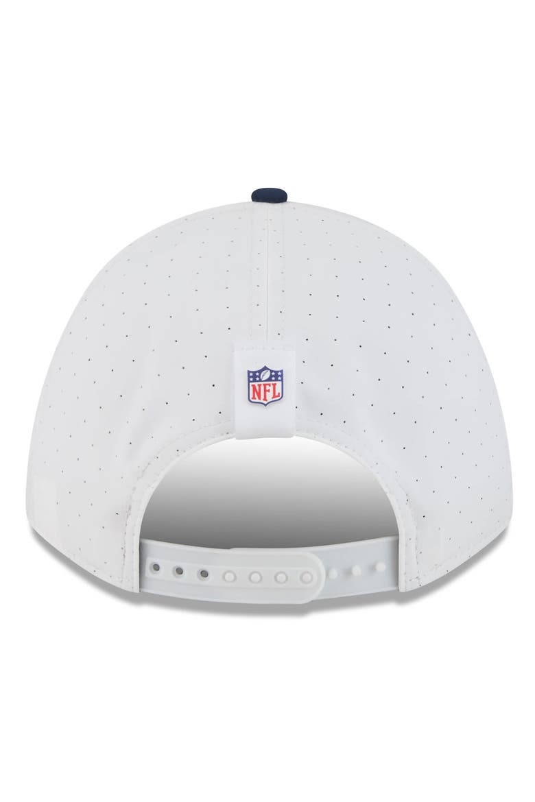 Men's New Era  White/Navy Tennessee Titans 2025 NFL Training Camp A-Frame 9FORTY Adjustable Hat, Alternate, color, White