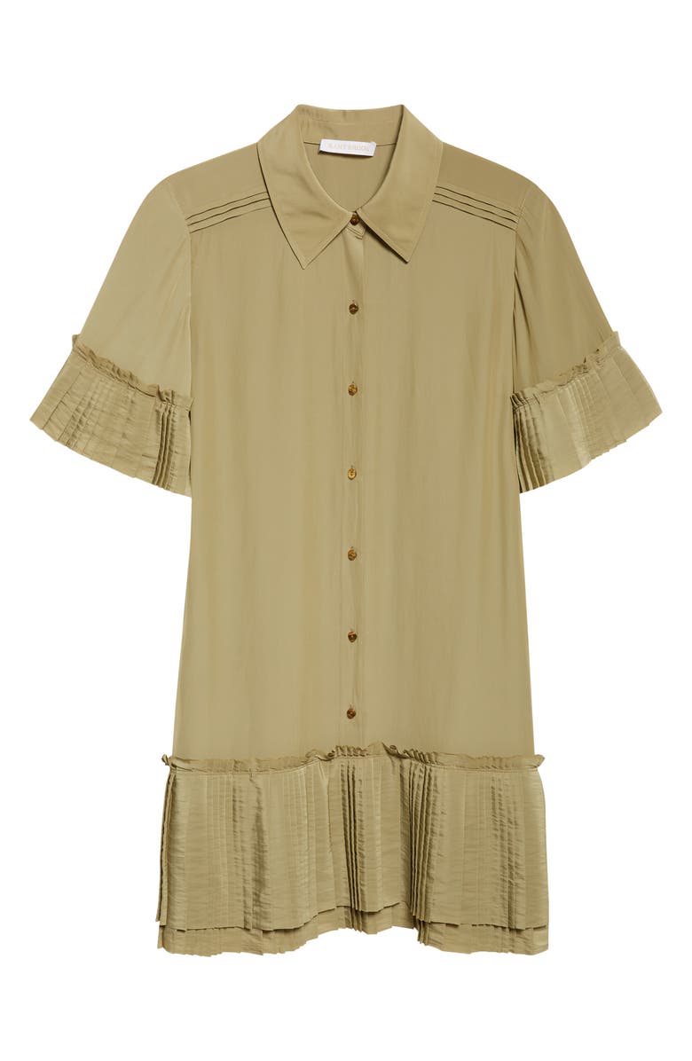 Ramy Brook Tabitha Short Sleeve Shirtdress, Alternate, color, Safari