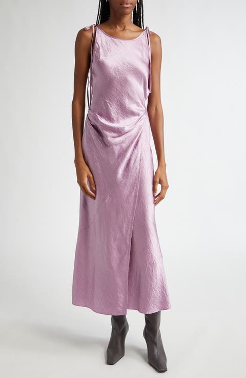 24SS NEW】Acne Studios / プリント ラッフルストラップドレス