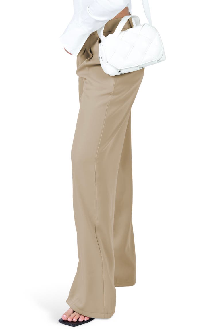 Archer Pleated Wide Leg Pants, Alternate, color, TAUPE