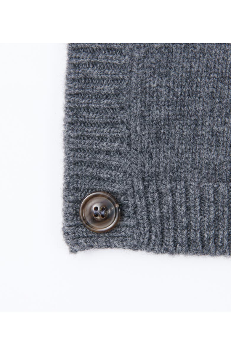 Maison Margiela Button Virgin Wool Knit Hood, Alternate, color, Dark Grey