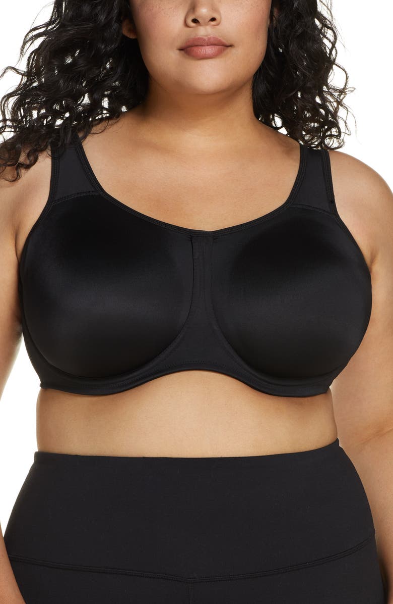 Wacoal Simone Seamless Underwire Sports Bra, Alternate, color, Black