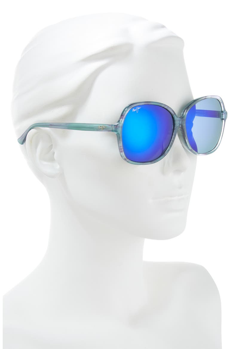 59mm Core Round Polarized Sunglasses, Alternate, color, BLUE BLUE BLUE