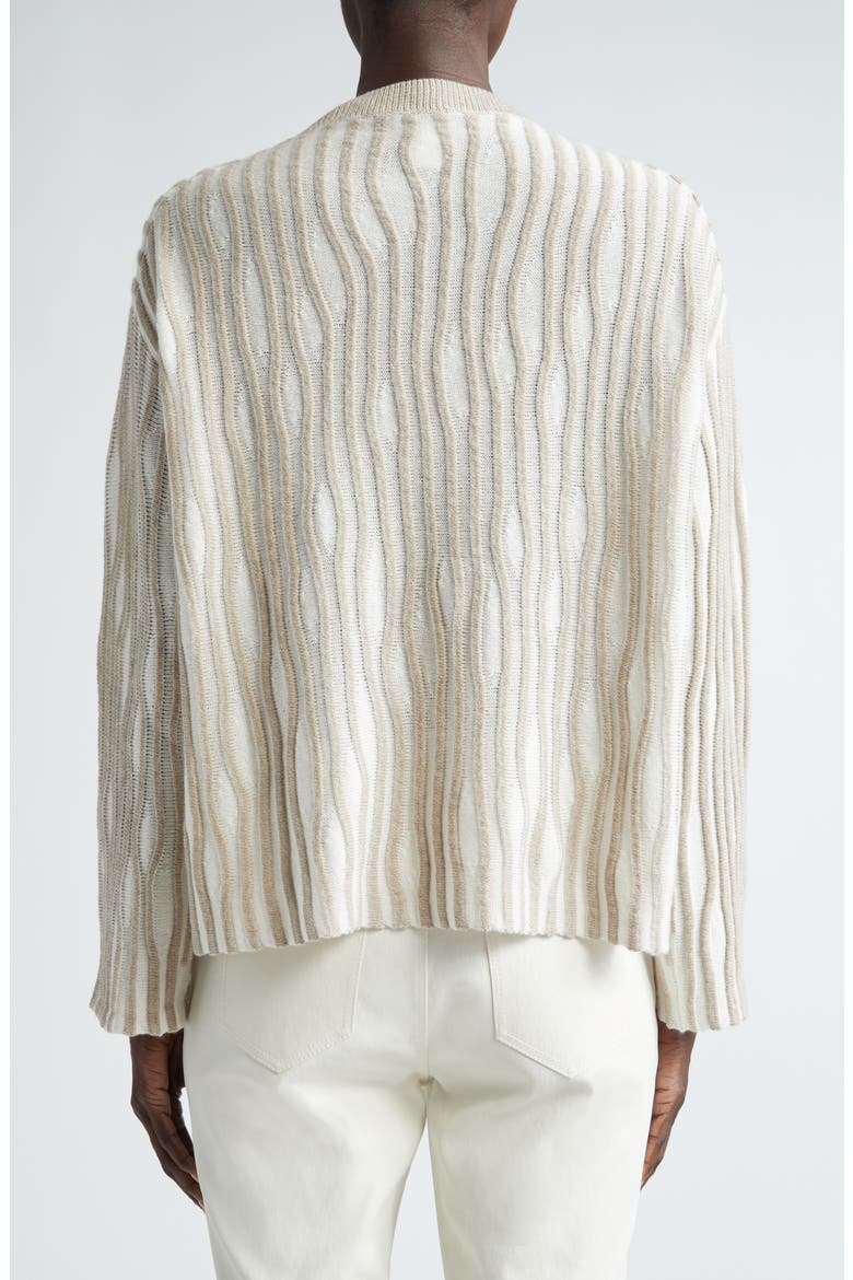 Texture Stripe Crewneck Sweater, Alternate, color, CLOUD MULTI