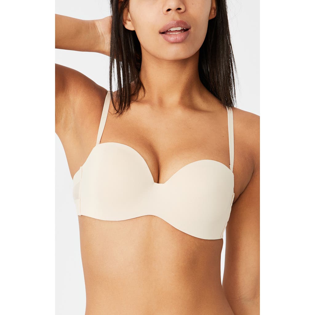 Cotton On Body Everyday Strapless Lightly Lined T-shirt Bra In Frappe