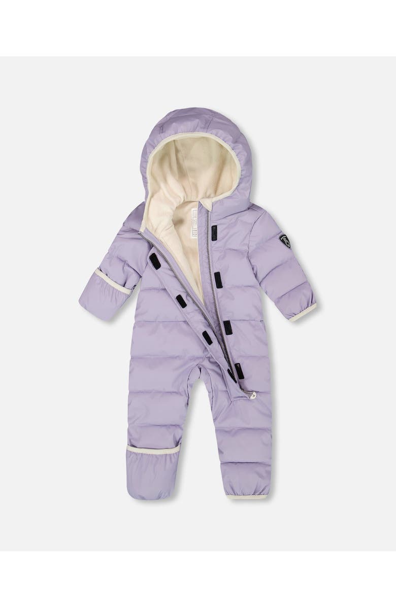 Deux par Deux Baby Girl One-Piece Cloud Compressible Snowsuit Designed for Car Seat, Alternate, color, 