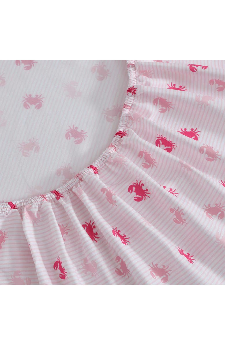 Nautica Axton Crab Print Microfiber Sheet Set, Alternate, color, Pink