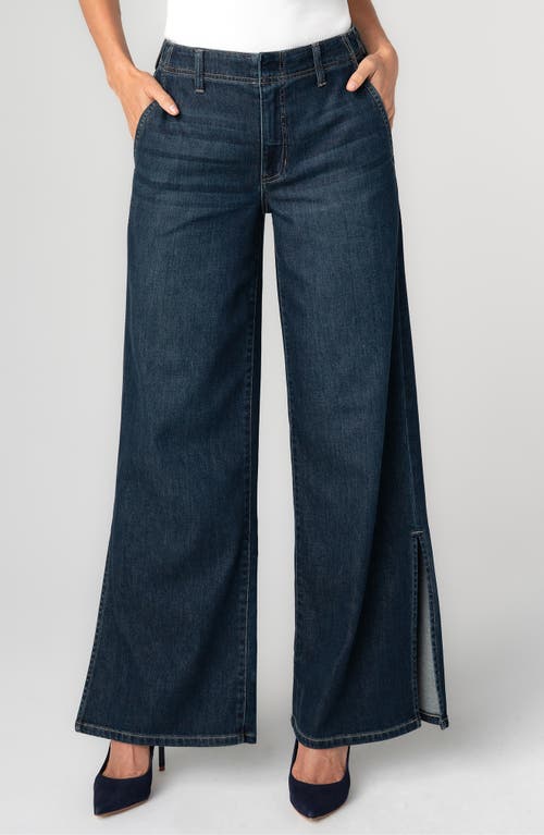 Liverpool Los Angeles Weekend Side Slit Wide Leg Jeans in Duskfall at Nordstrom, Size 6