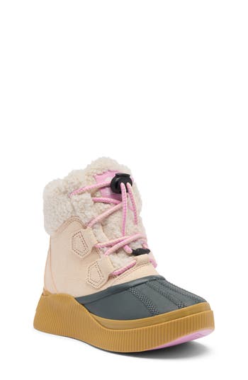 Sorel Kids' Out N About Iv Chillz Waterproof Duck Boot In Pearlescent/ Gum 16