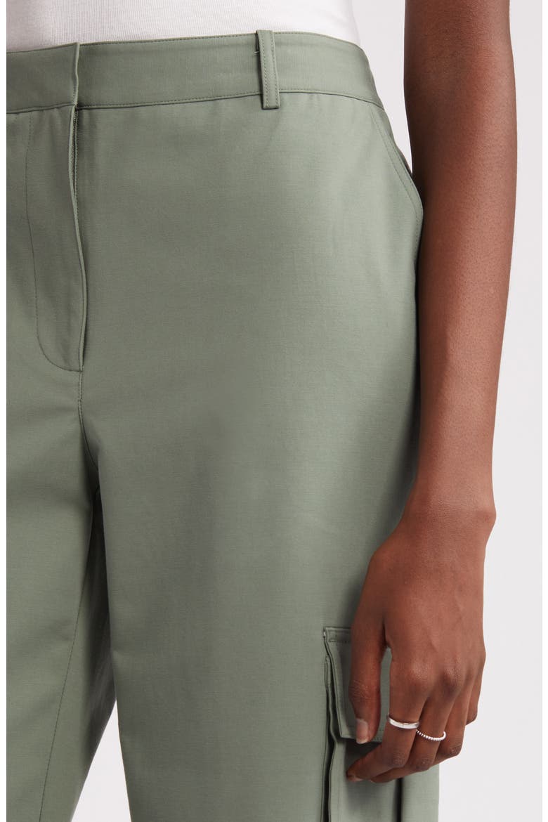Stretch Cotton Cargo Pants, Alternate, color, GREEN DUCK