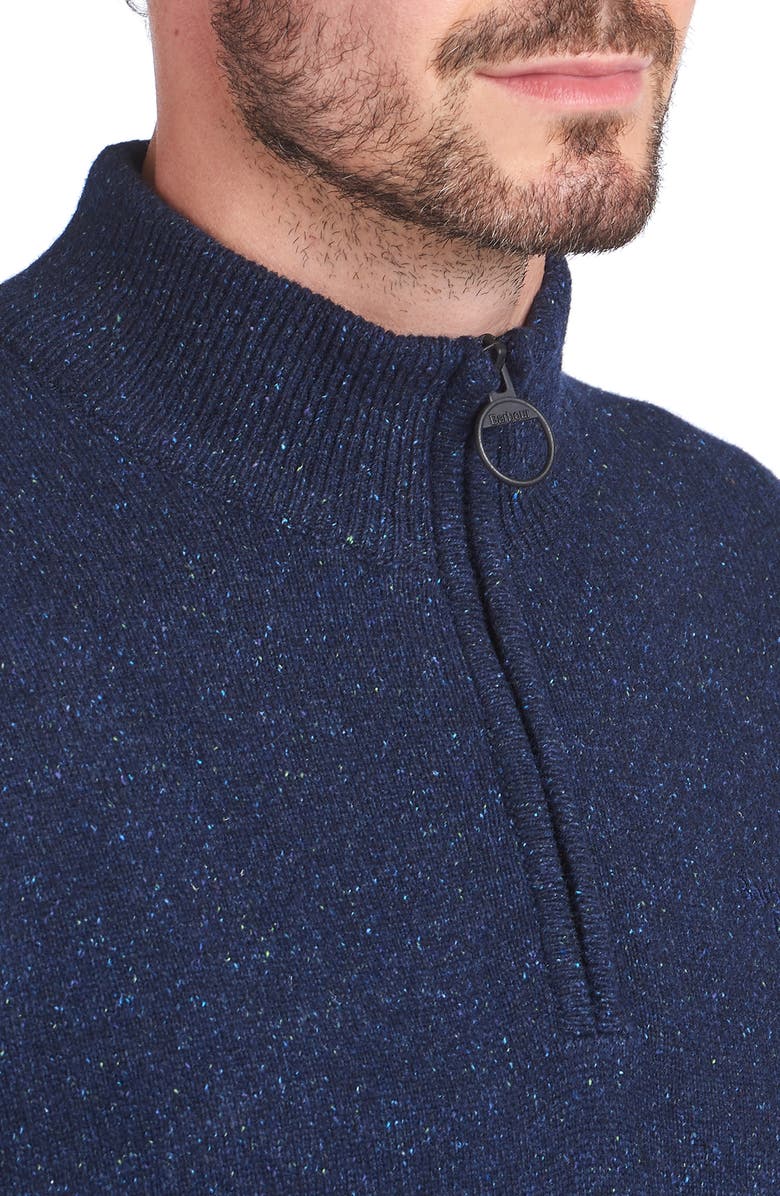 Barbour Tisbury Half Zip Wool Blend Pullover, Alternate, color, Navy