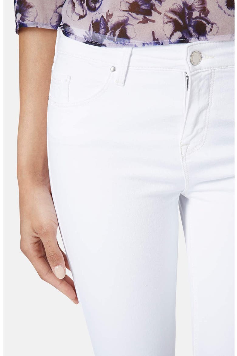 Moto 'Leigh' Distressed Skinny Jeans, Alternate, color, WHITE