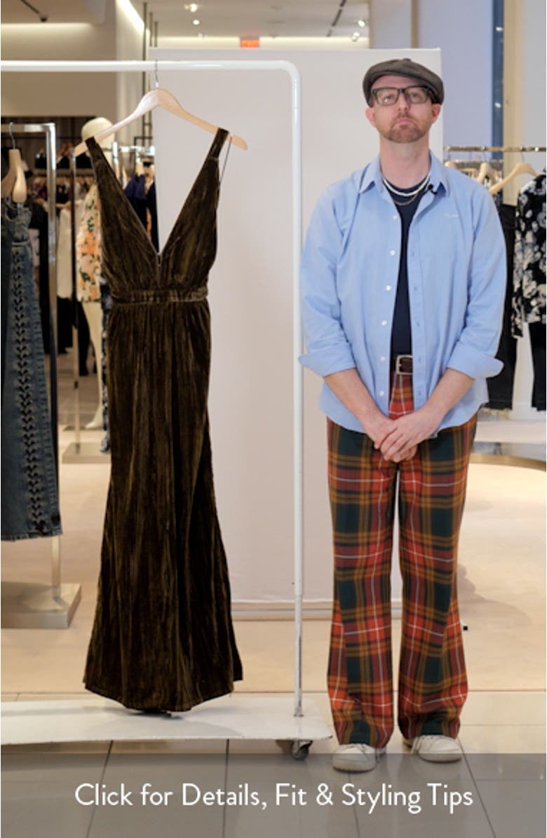 Melody Crushed Velvet Jumpsuit, sales video thumbnail