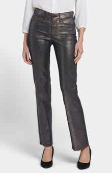 NYDJ Marilyn Coated Straight Leg Jeans