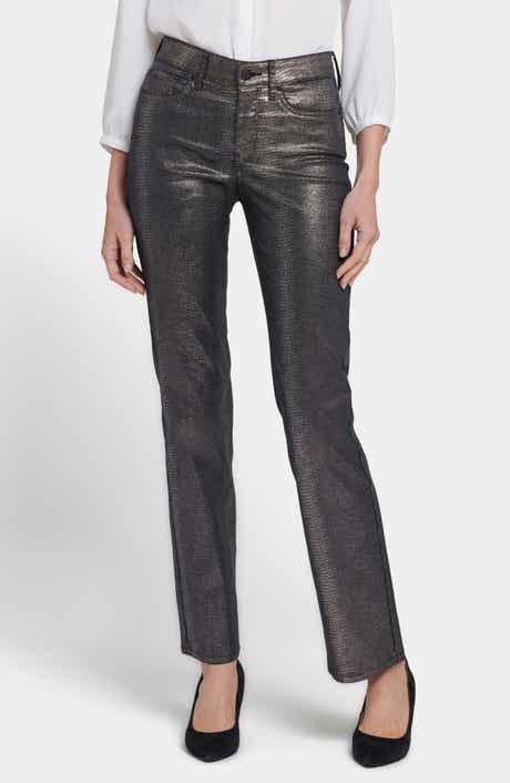 NYDJ Marilyn Coated Straight Leg Jeans