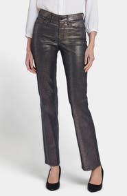 NYDJ Marilyn Coated Straight Leg Jeans