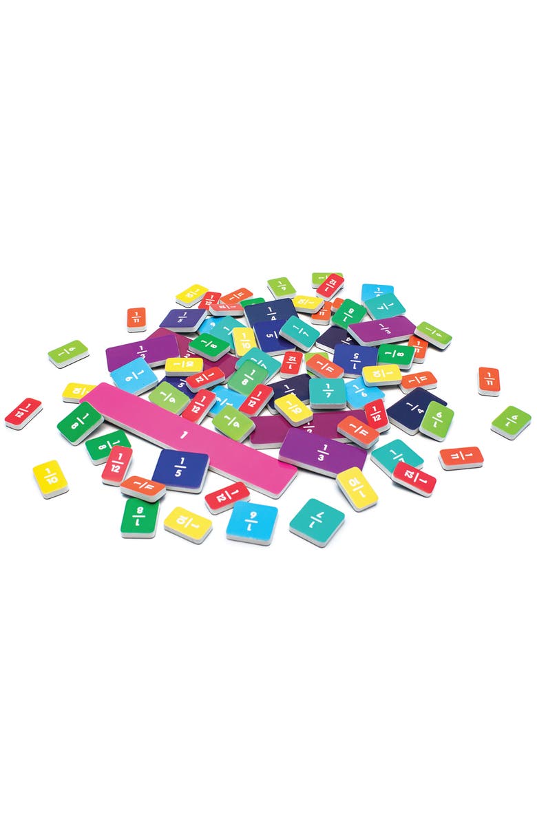 Junior Learning Fraction Bricks Magnetic Activity Learning Set, Alternate, color, Multicolored