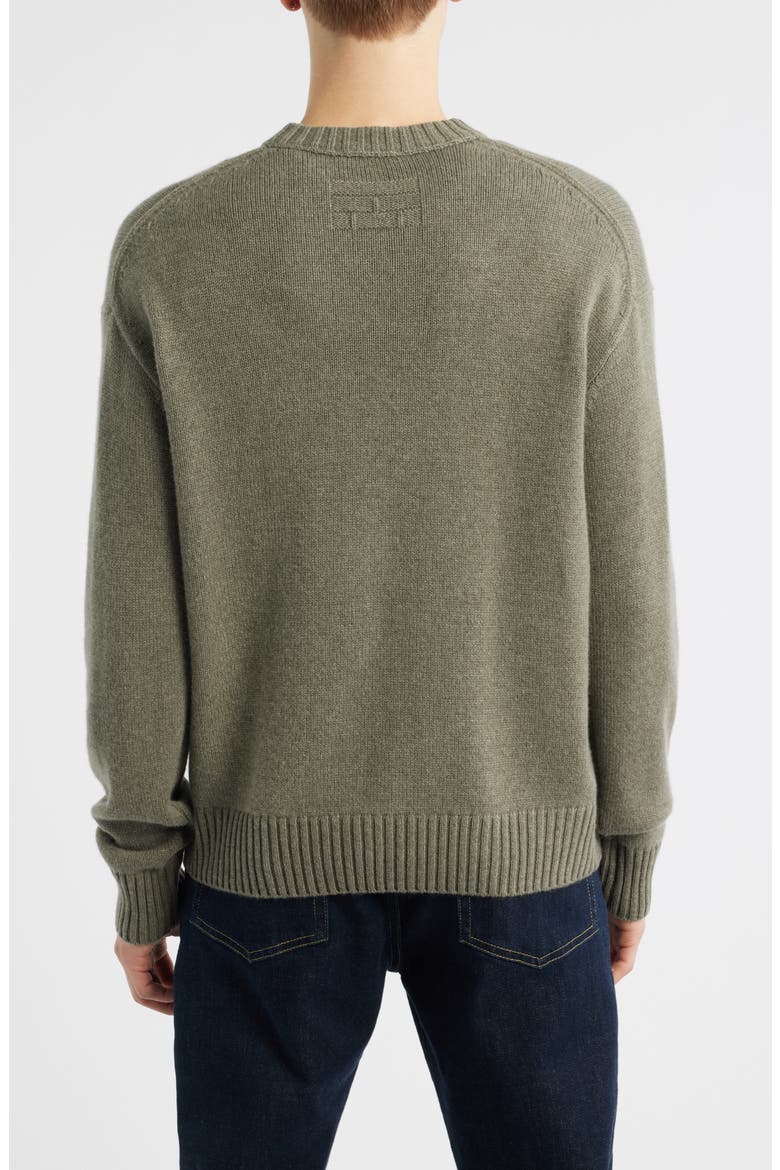 Cashmere Crewneck Sweater, Alternate, color, SMOKY GREEN