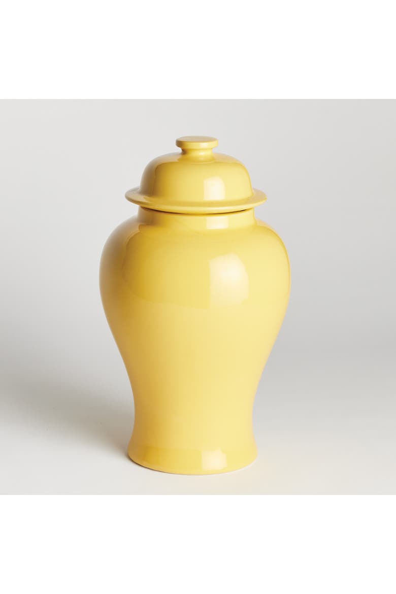 Koa Lidded Ginger Jar, Alternate, color, Yellow