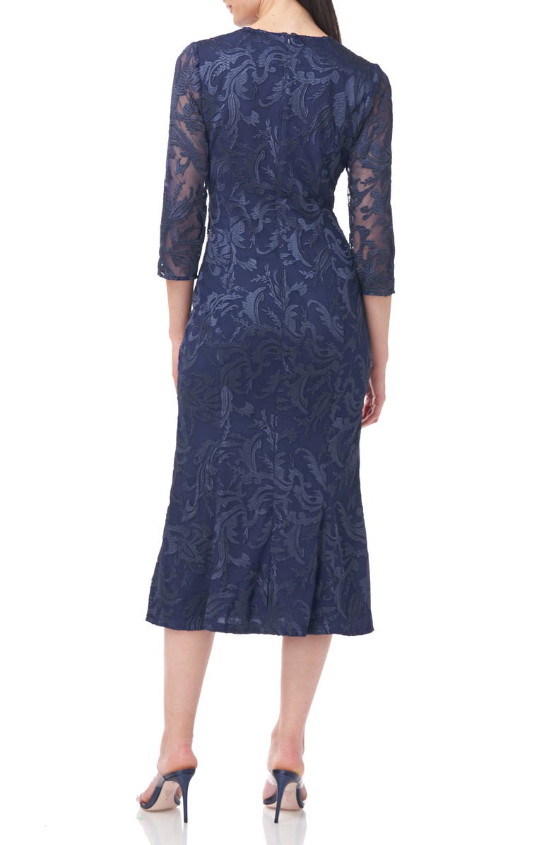 JS Collections Cecily Embroidered Midi Cocktail Dress, Alternate, color,