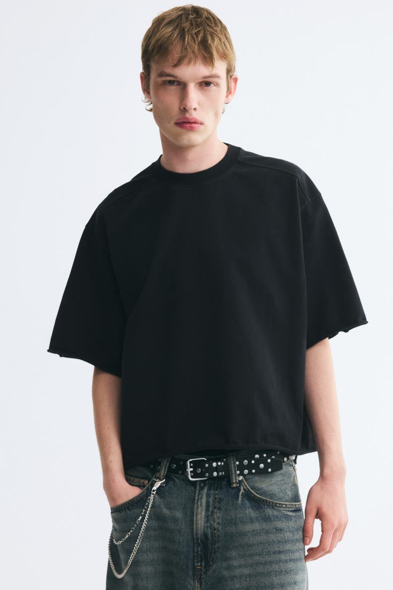 Oversized Printed Cotton T-Shirt, Alternate, color, Black/Las Vegas