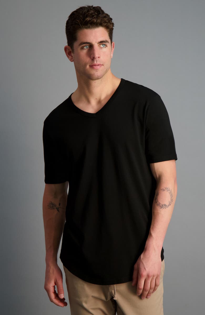 Goodlife Scallop Supima V-Neck Tee, Alternate, color,