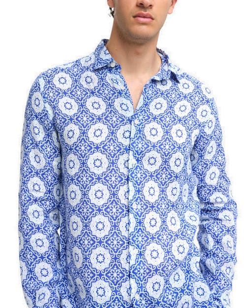 Peninsula Swimwear Filicudi Linen Shirt In Multi