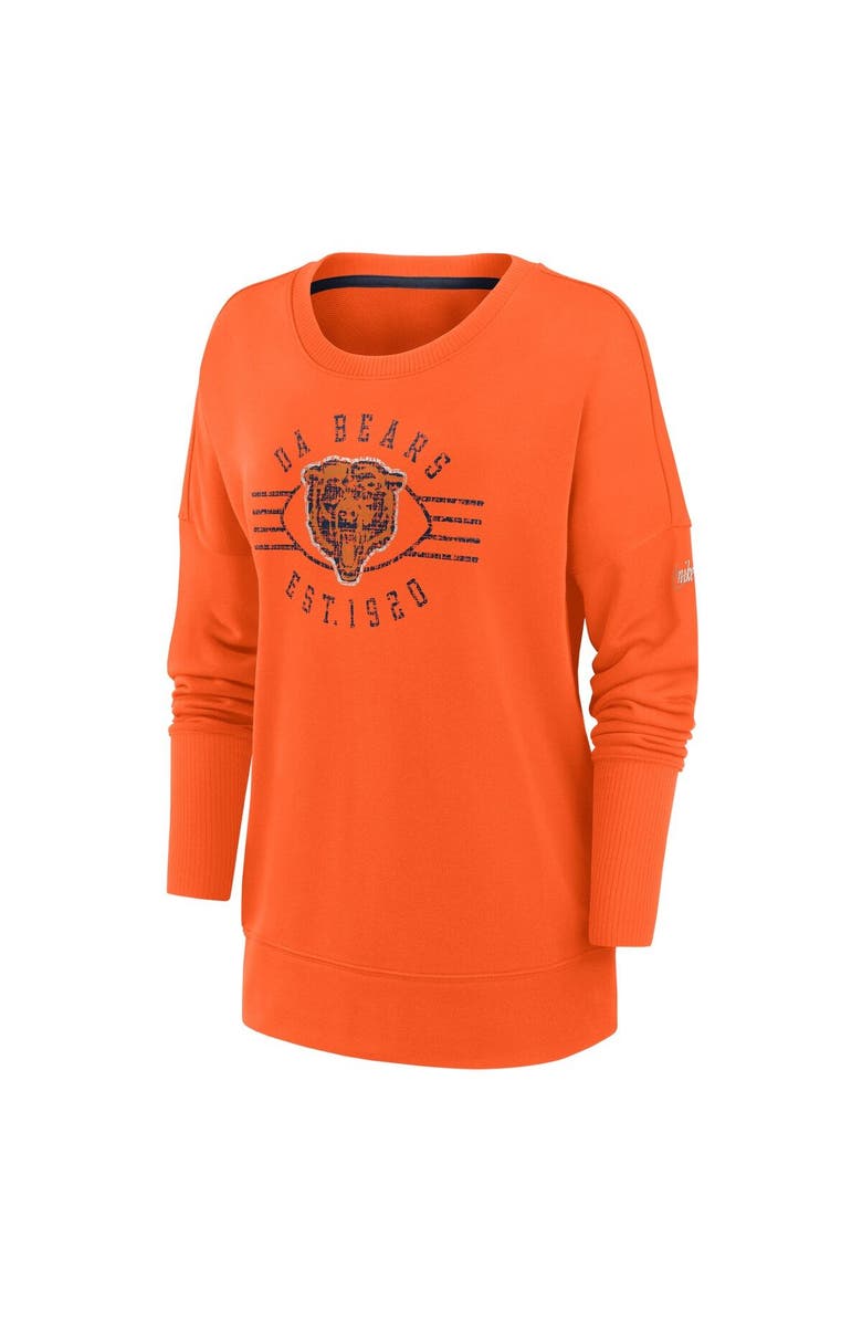 Nike Women's Nike Orange Chicago Bears Rewind Playback Icon Performance Pullover Sweatshirt, Alternate, color, Orange