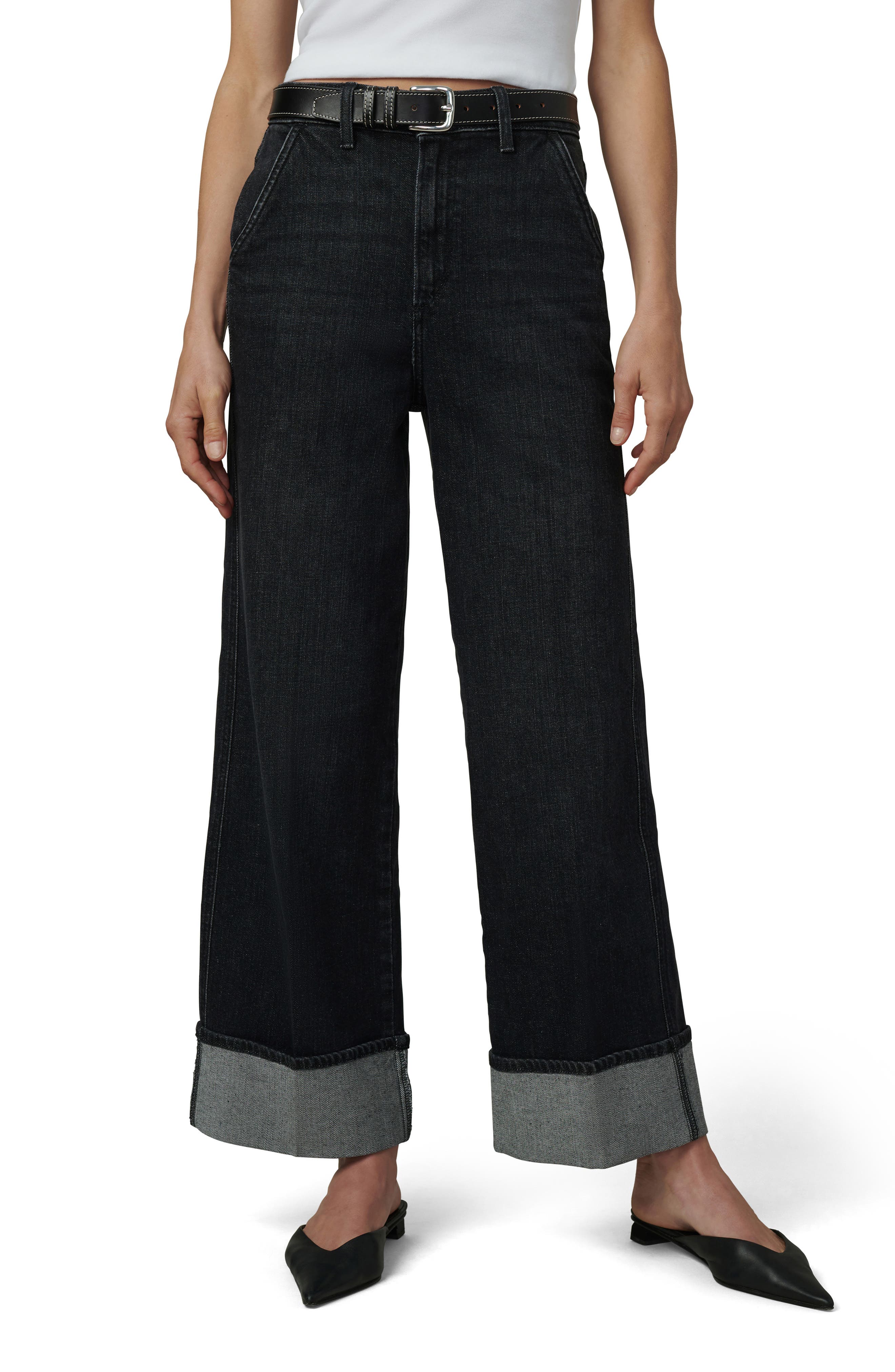 Joe's The Trixie Cuffed Wide Leg Trouser Jeans