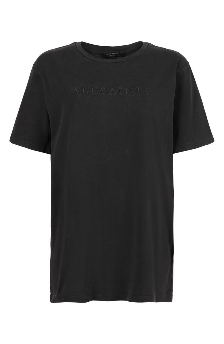 AllSaints Pippa Embroidered Logo Boyfriend Cotton T-Shirt, Alternate, color, 