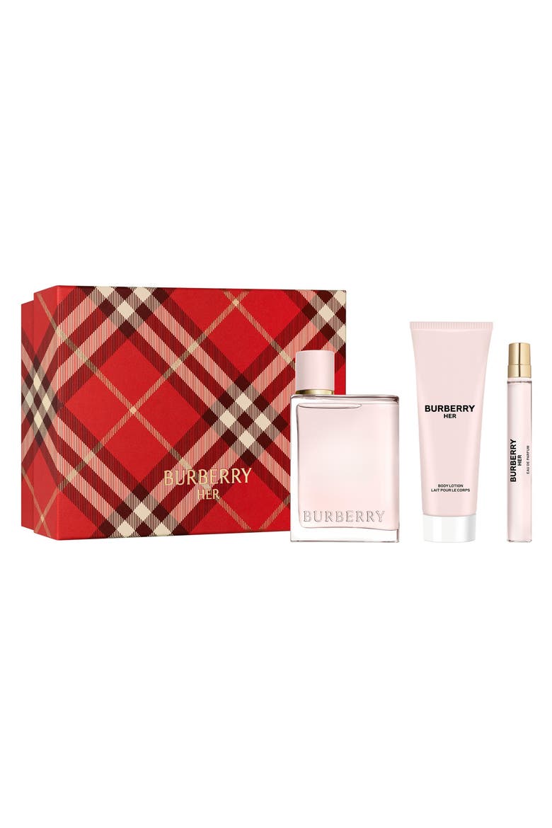 'Burberry Her Eau de Parfum 3-Piece Gift Set $251 Value, Main, color, NO COLOR
