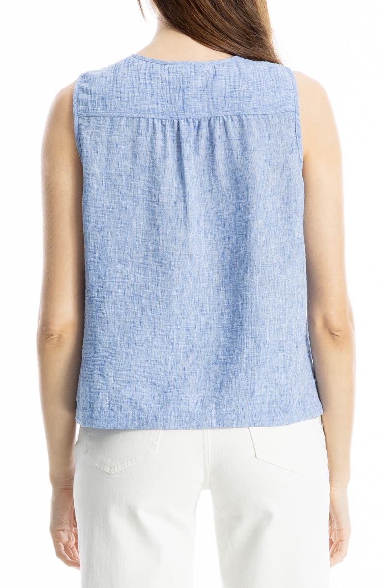 MAX STUDIO Crinkle Pintuck Top, Alternate, color, Chambray