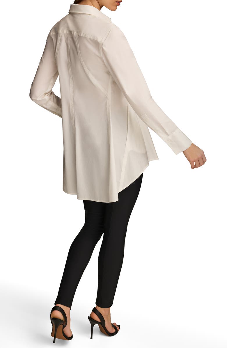 Donna Karan New York High-Low A-Line Tunic, Alternate, color, Cream