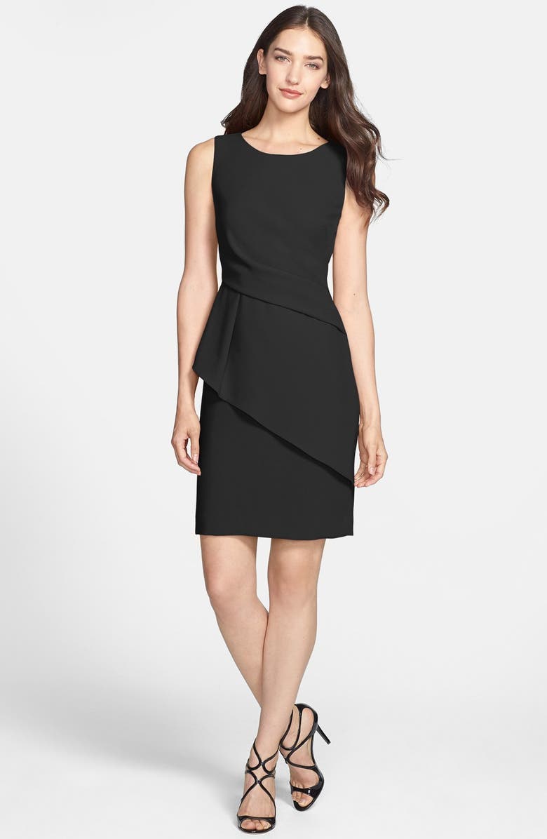 Ivanka Trump Asymmetrical Peplum Sheath Dress, Main, color, 